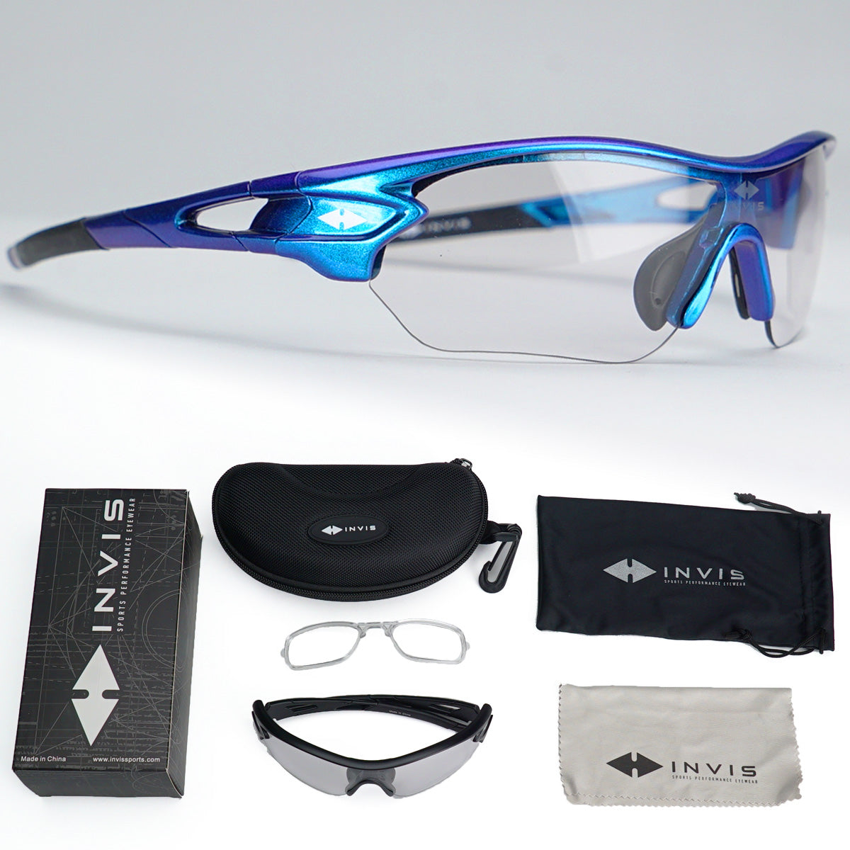 Photochromic Sunglasses by Invis | Ultra Fast Transition Sunglasses Techno-Ice